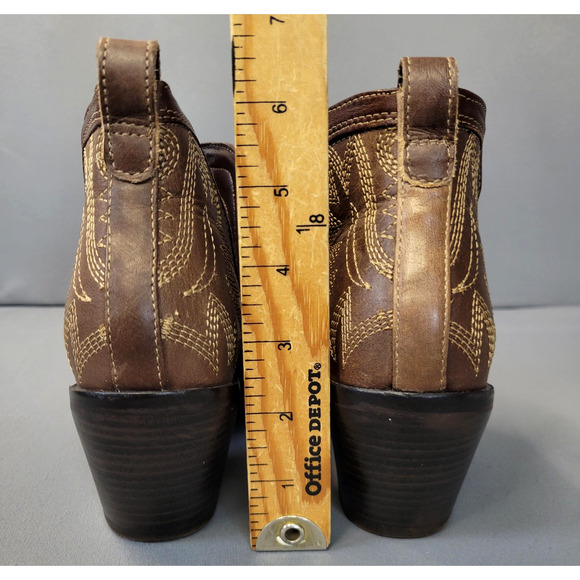 Myra Boots Womens Size 6 Brown Western Cowgirl Leather Ankle Booties Snip Toe - Picture 11 of 16